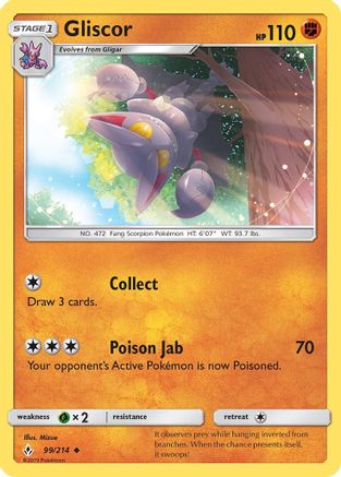 Gliscor  - Reverse Holofoil SM  Unbroken Bonds - Uncommon