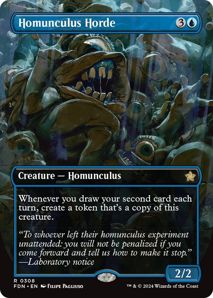 Homunculus Horde (Borderless) (FDN-308) - Foundations (Borderless) Foil