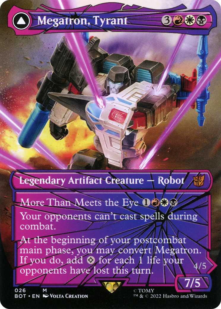 Megatron, Tyrant (Shattered Glass) (BOT-026) - Transformers: (convertdfc, shatteredglass) (Borderless)