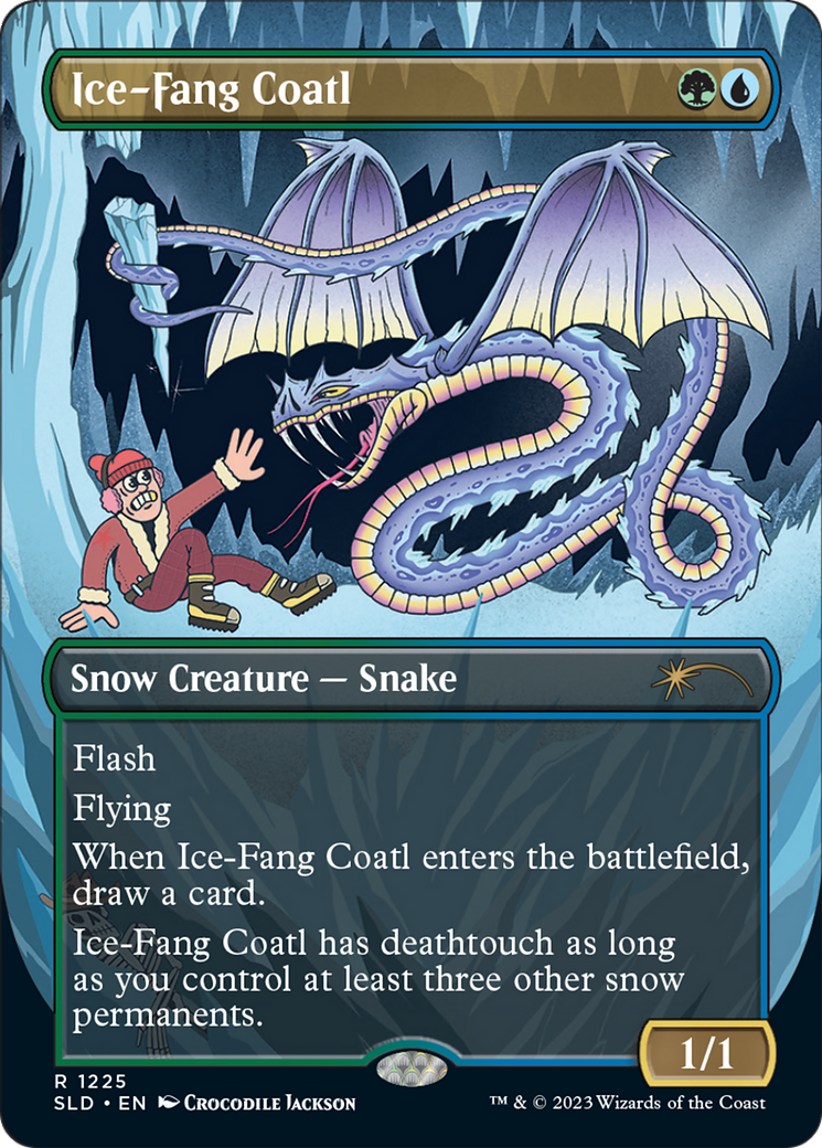Ice-Fang Coatl (SLD-1225) - Secret Lair Drop (Borderless) Foil