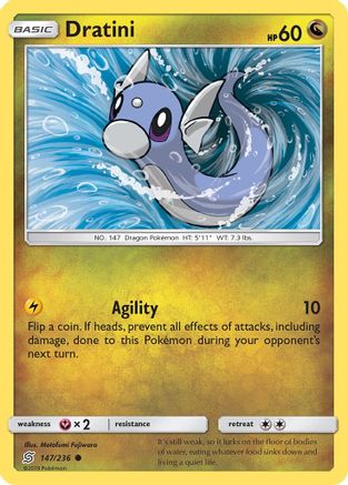 Dratini (147) 147  - Reverse Holofoil SM  Unified Minds - Common