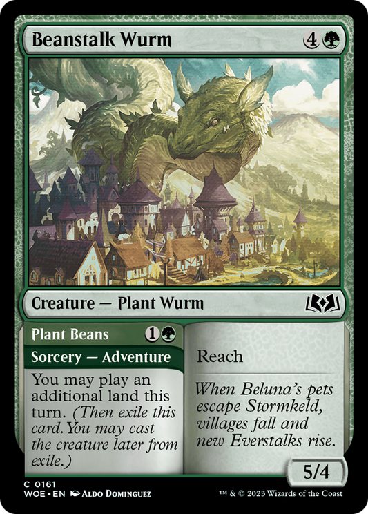 Beanstalk Wurm // Plant Beans (WOE-161) - Wilds of Eldraine