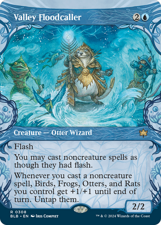 Valley Floodcaller (BLB-308) - Bloomburrow: (Showcase) (Borderless) Foil