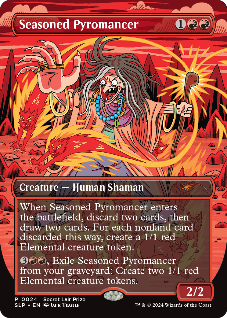 Seasoned Pyromancer (PTP-024) - Secret Lair Showdown (Borderless) Foil