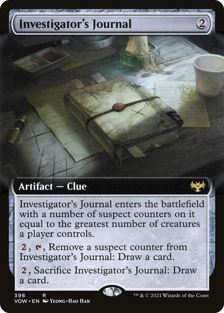 Investigator's Journal (VOW-396) - Innistrad: Crimson Vow: (Extended Art) Foil