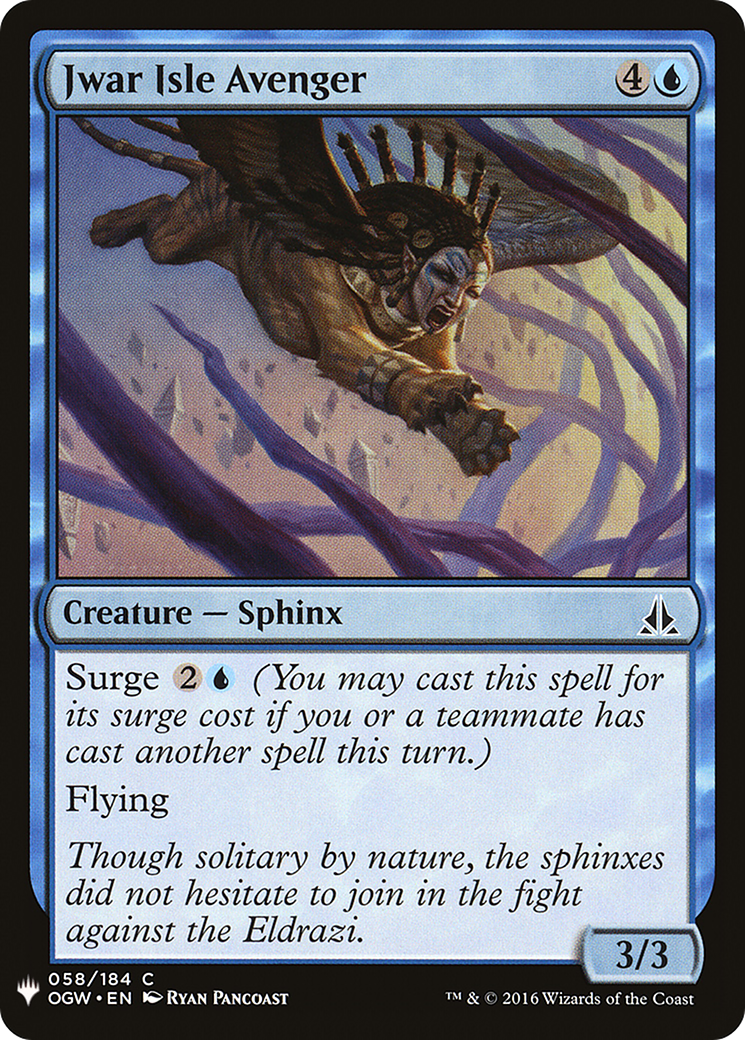 Jwar Isle Avenger (LIST-058) - The List