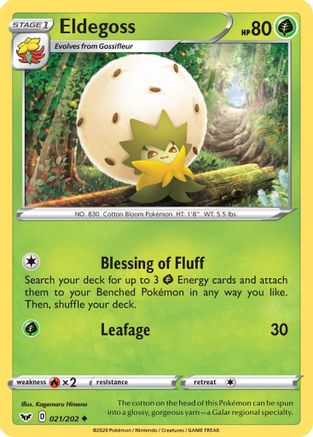 Eldegoss 021/202  SWSH01 Sword & Shield Base Set - Uncommon