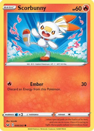 Scorbunny (030) 030  SWSH01 Sword & Shield Base Set - Common