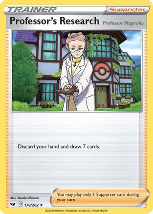 Professor's Research 178  - Holofoil SWSH01 Sword & Shield Base Set - Holo Rare