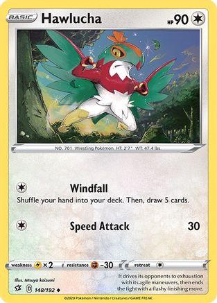 Hawlucha 148  - Reverse Holofoil SWSH02 Rebel Clash - Uncommon