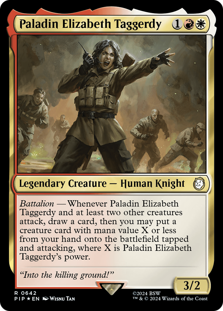 Paladin Elizabeth Taggerdy (Surge Foil) (PIP-642) - Fallout Foil