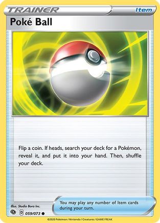 Poke Ball 059  - Reverse Holofoil Champions Path - Common