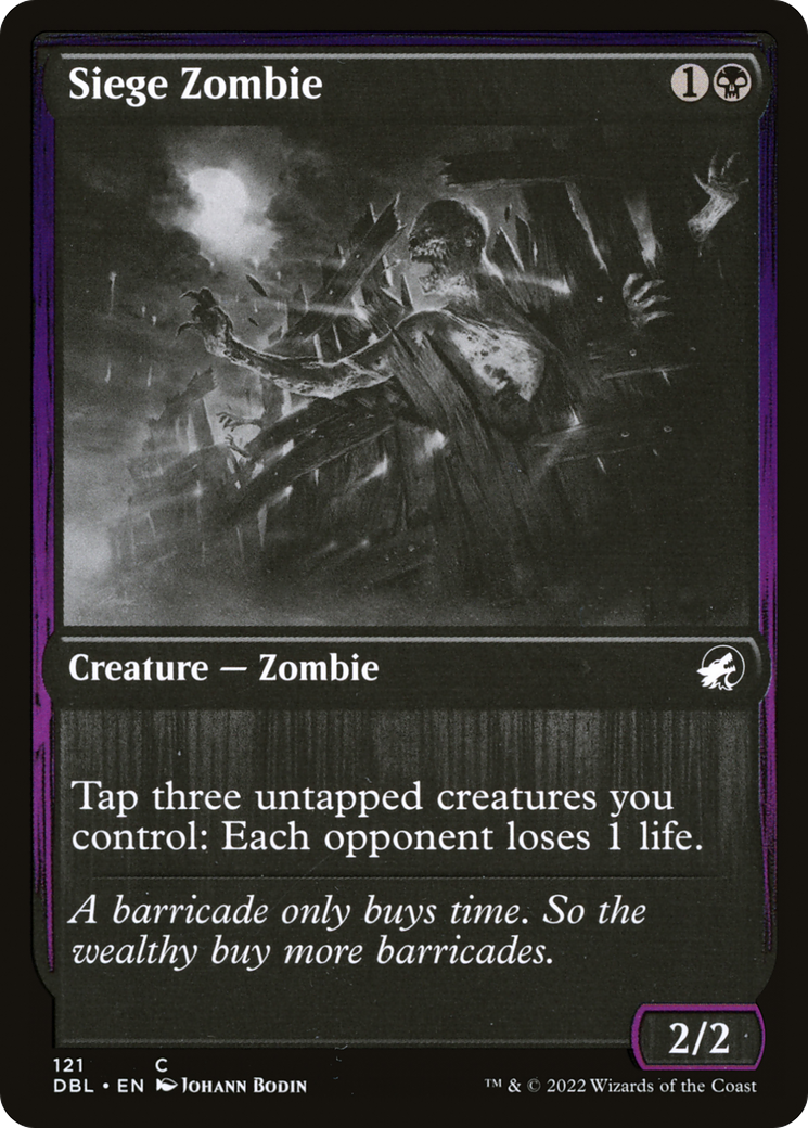 Siege Zombie (DBL-121) - Innistrad: Double Feature Foil