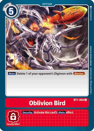 Oblivion Bird (BT1-094) - Release Special Booster 1.0