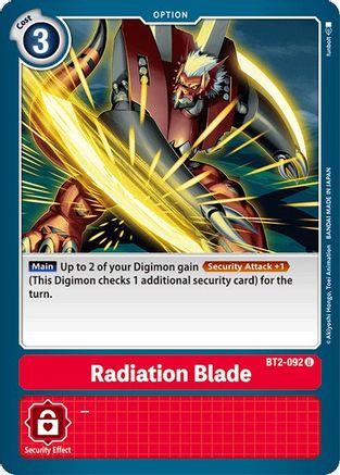 Radiation Blade (BT2-092) - Release Special Booster 1.0