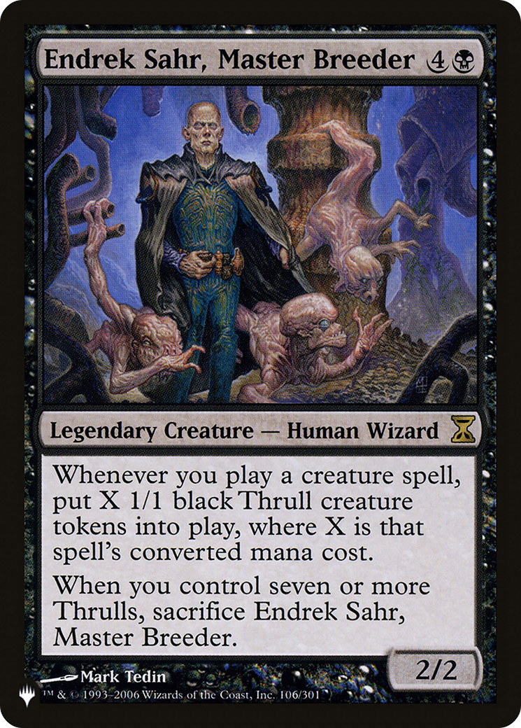 Endrek Sahr, Master Breeder (LIST-106/301) - The List