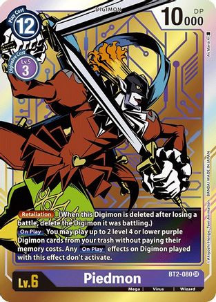 Piedmon (Alternate Art) (BT2-080) - Release Special Booster 1.0 Foil