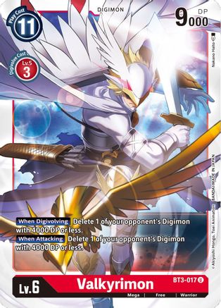 Valkyrimon (BT3-017) - Release Special Booster 1.5