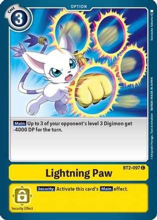 Lightning Paw (BT2-097) - Release Special Booster 1.5
