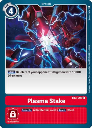 Plasma Stake (BT3-098) - Release Special Booster 1.5