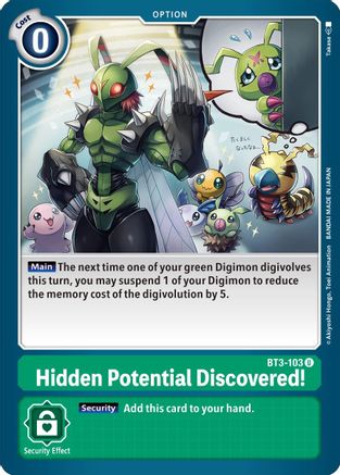 Hidden Potential Discovered! (BT3-103) - Release Special Booster 1.5