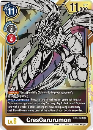 CresGarurumon (Alternate Art) (BT3-073) - Release Special Booster 1.5 Foil