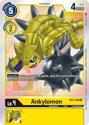 Ankylomon (Box Topper) (BT3-036) - Release Special Booster 1.5 Foil
