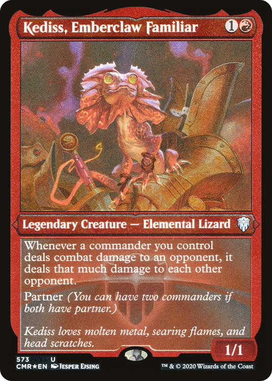 Kediss, Emberclaw Familiar (CMR-573) - Commander Legends Etched Foil