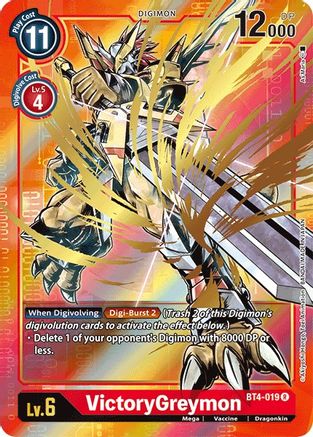 VictoryGreymon (Alternate Art) (BT4-019) - Great Legend Foil