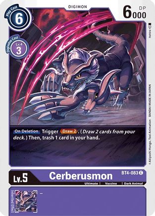 Cerberusmon (BT4-083) - Great Legend
