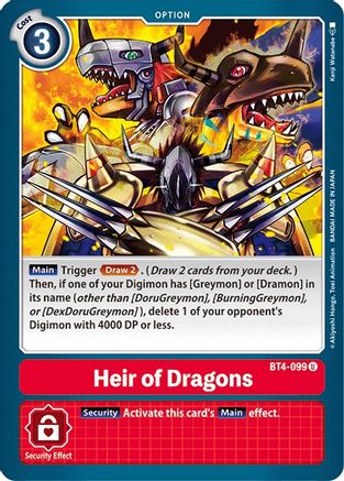 Heir of Dragons (BT4-099) - Great Legend