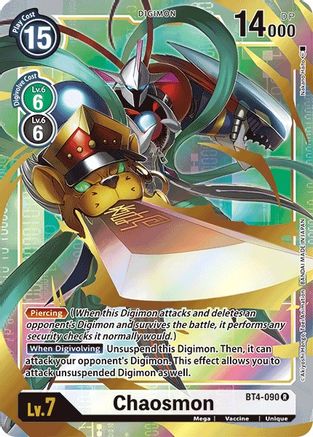 Chaosmon (Alternate Art) (BT4-090) - Great Legend Foil