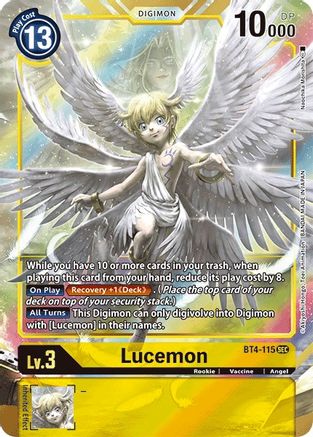 Lucemon (Alternate Art) (BT4-115) - Great Legend Foil