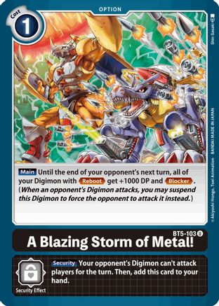 A Blazing Storm of Metal! (BT5-103) - Battle of Omni