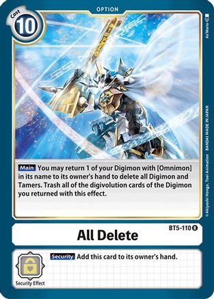 All Delete (BT5-110) - Battle of Omni