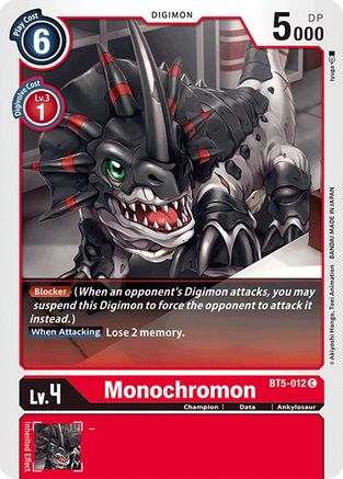 Monochromon (BT5-012) - Battle of Omni