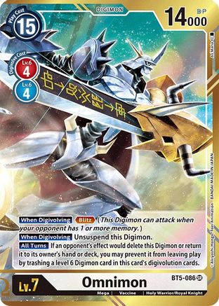 Omnimon (Alternate Art - As'Maria) (BT5-086) - Battle of Omni Foil