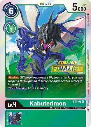 Kabuterimon - ST4-08 (2021 Championship Online Regional) [Online Finalist] (ST4-08) - Starter Deck 04: Giga Green Foil