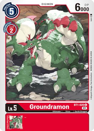 Groundramon - BT1-020 (Alternate Art) (BT1-020) - Starter Deck 07: Gallantmon