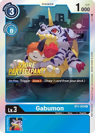 Gabumon - BT1-029 (Store Participant) (BT1-029) - Release Special Booster 1.0 Foil