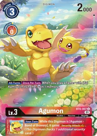 Agumon (Alternate Art) (BT6-007) - Double Diamond Foil