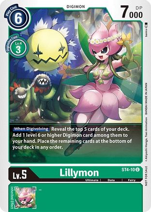Lillymon (Official Tournament Pack Vol.3) (ST4-10) - Starter Deck 04: Giga Green