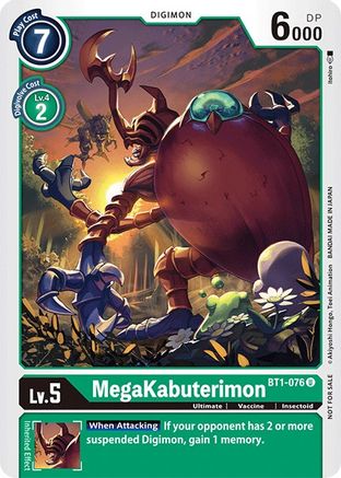 MegaKabuterimon (Official Tournament Pack Vol.3) (BT1-076) - Release Special Booster 1.0