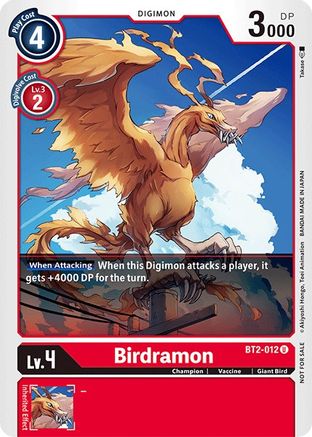 Birdramon - BT2-012 (Official Tournament Pack Vol.3) (BT2-012) - Release Special Booster 1.0