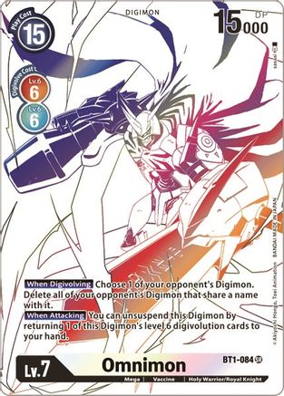 Omnimon (Alternate Art) (BT1-084) - Double Diamond Foil
