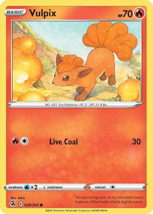 Vulpix (28) 028  SWSH08 Fusion Strike - Common