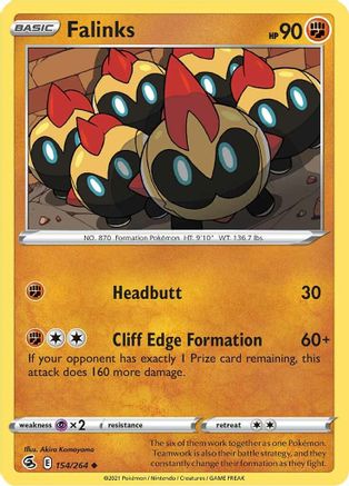 Falinks (154) 154  - Reverse Holofoil SWSH08 Fusion Strike - Uncommon