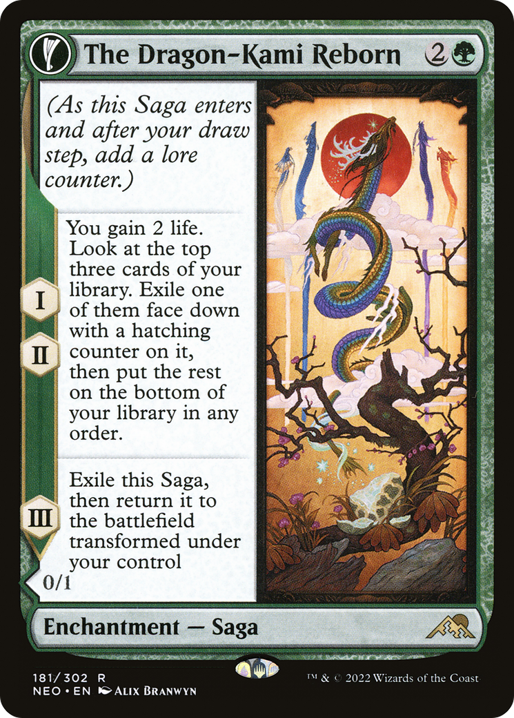The Dragon-Kami Reborn (NEO-181) - Kamigawa: Neon Dynasty: (fandfc, enchantment)