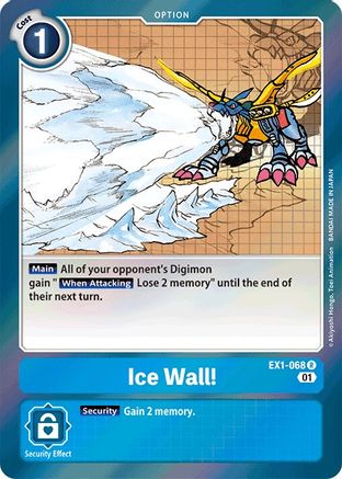 Ice Wall! (EX1-068) - Classic Collection Foil