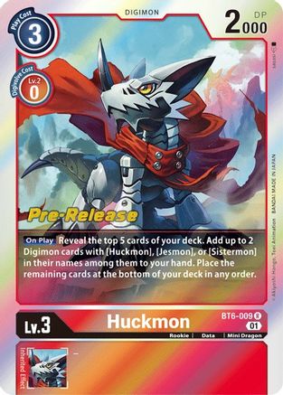 Huckmon (BT6-009) - Double Diamond Pre-Release Cards Foil